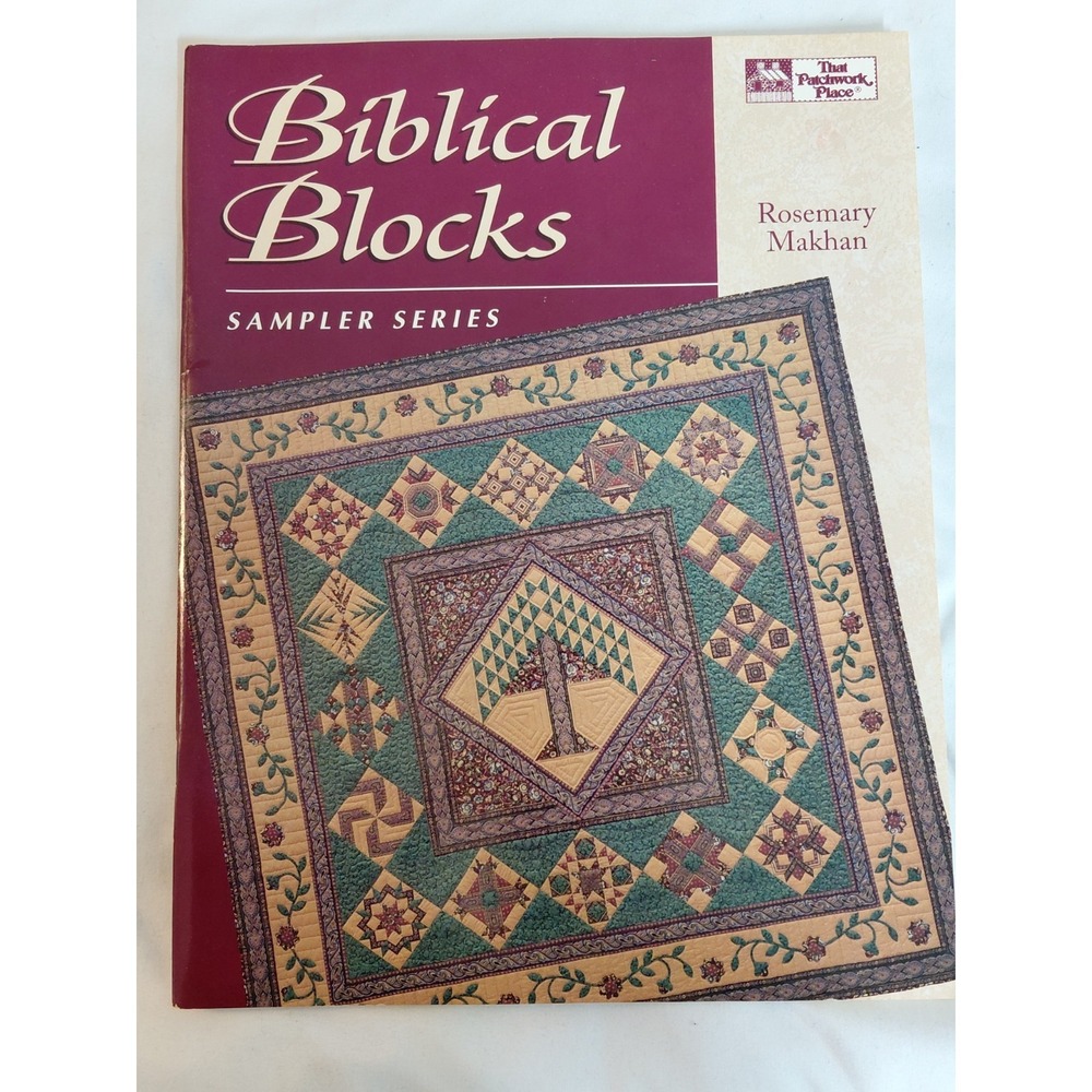 Vintage 1993 Biblical Blocks Sampler Series Quilt Pattern Book Rosemary Makhan